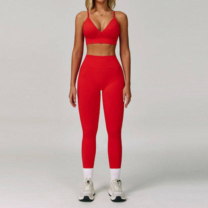 Three-piece sports fitness suit