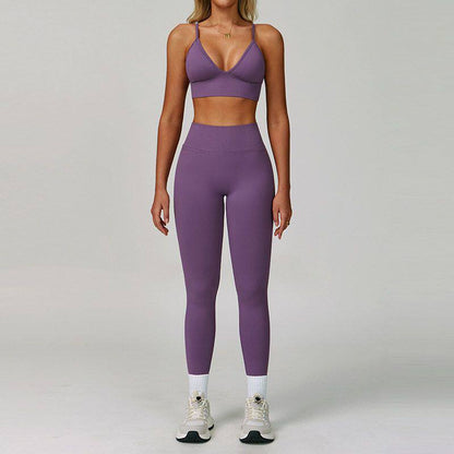 Three-piece sports fitness suit