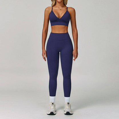 Three-piece sports fitness suit