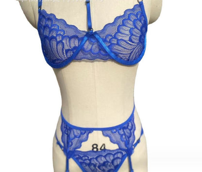 Three-point see-through underwear