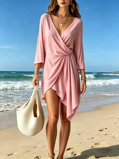 Three-quarter-sleeve dress