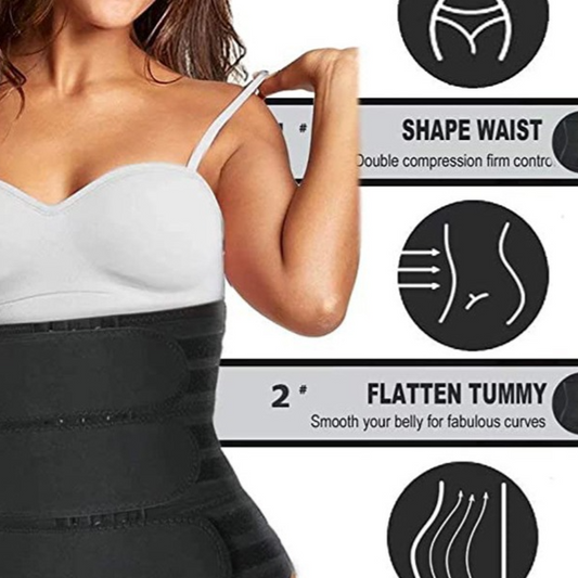 Three-row adjustable waist cincher