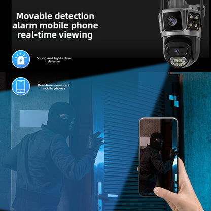 Three-Screen Home Wireless Surveillance Camera