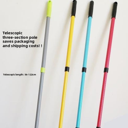 Three-section telescopic rod carpet hair removal broom