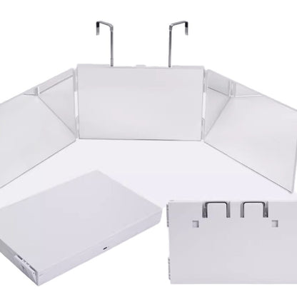 Three-Sided Folding Makeup Mirror with LED Light