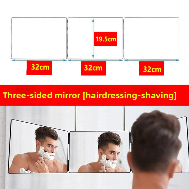 Three-Sided Folding Makeup Mirror with LED Light