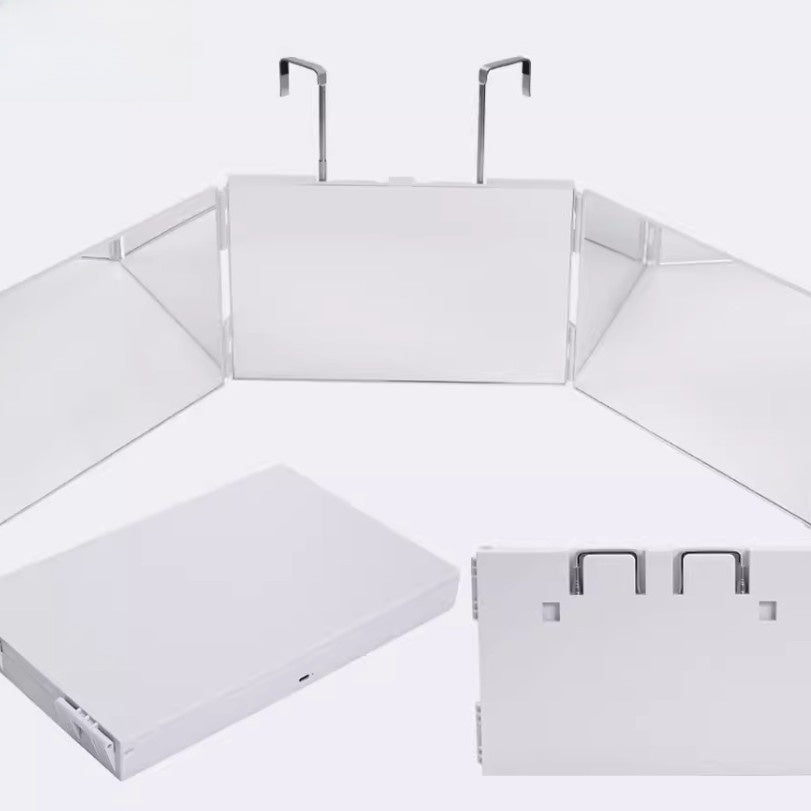 Three-Sided Folding Makeup Mirror with LED Light