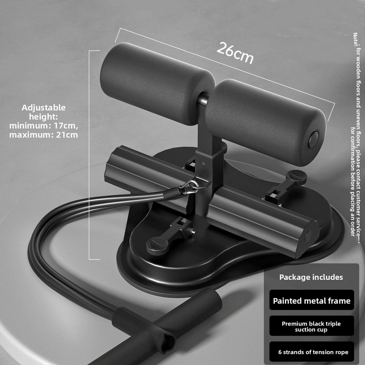 Three-Suction-Cup Sit-Up Multi-Functional Exercise and Fitness Equipment