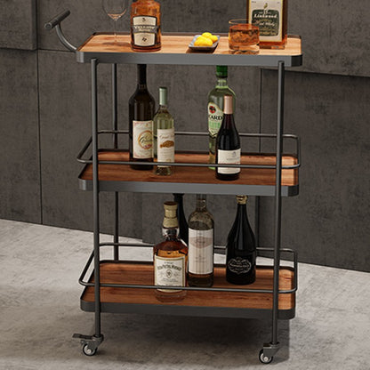 Three-Tier Mobile Serving Cart with Wheels