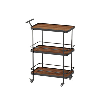 Three-Tier Mobile Serving Cart with Wheels
