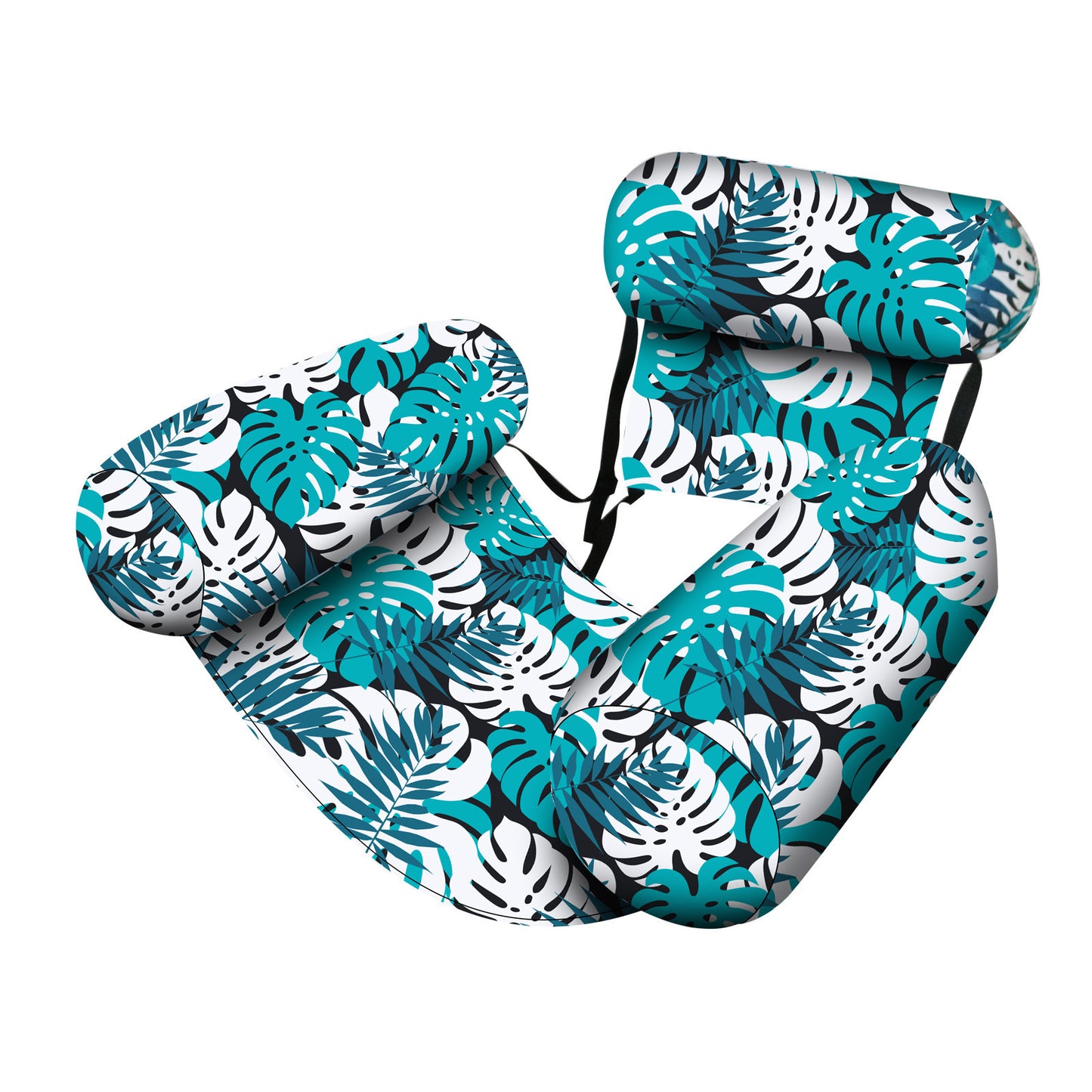 Three-Tube Inflatable Floating Pool Seat with Foldable Backrest