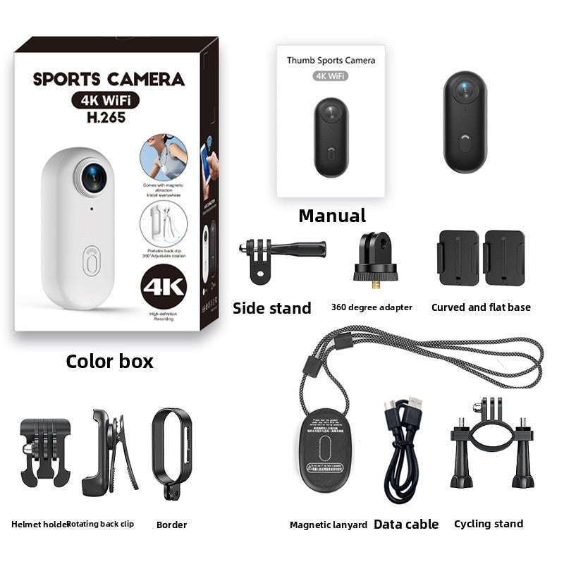 Thumb Action Camera with WiFi and Magnetic Mount