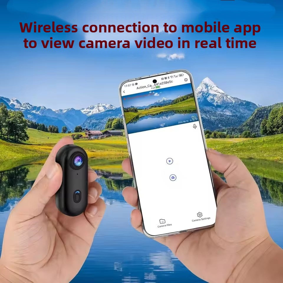 Thumb Action Camera with WiFi and Magnetic Mount
