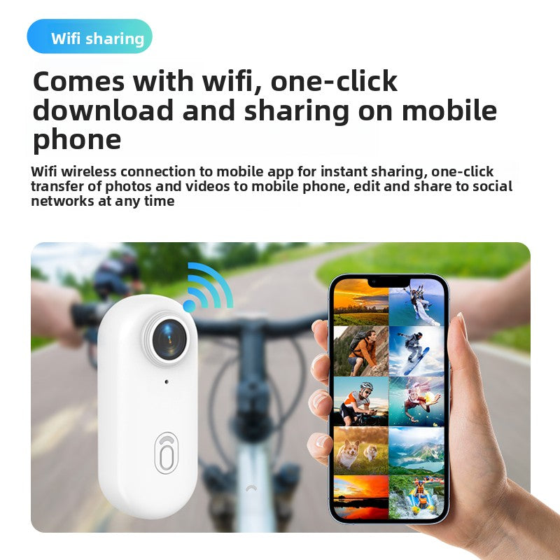 Thumb Action Camera with WiFi and Magnetic Mount