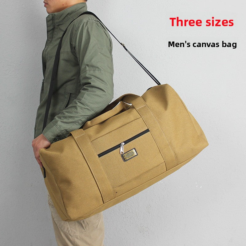 Tie-down rod large-capacity canvas bag