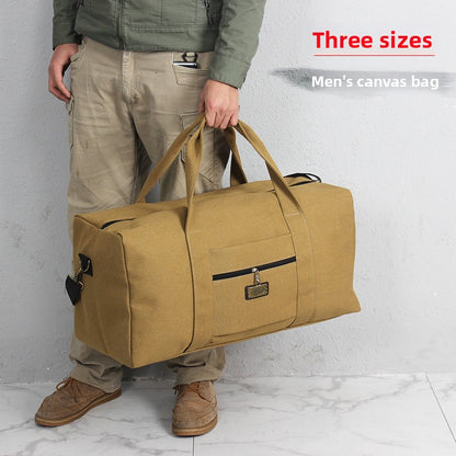 Tie-down rod large-capacity canvas bag