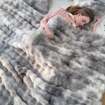 Tie-Dye Coral Fleece Blanket