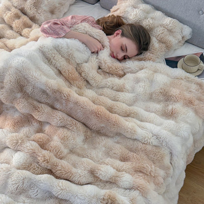 Tie-Dye Coral Fleece Blanket