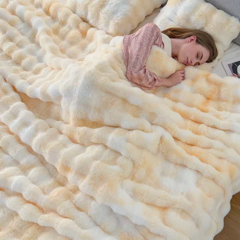 Tie-Dye Coral Fleece Blanket