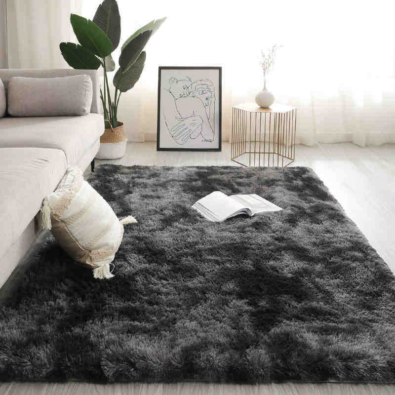 Tie-dye living room rug