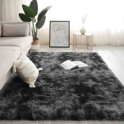 Tie-dye living room rug