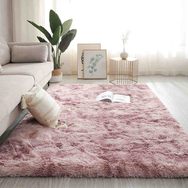 Tie-dye living room rug