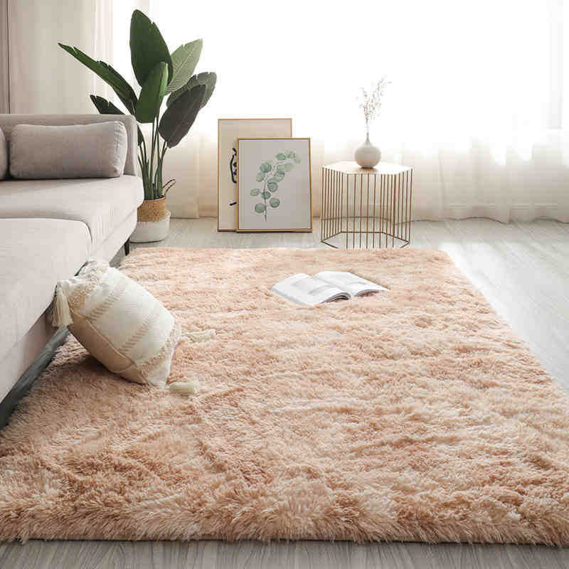 Tie-dye living room rug