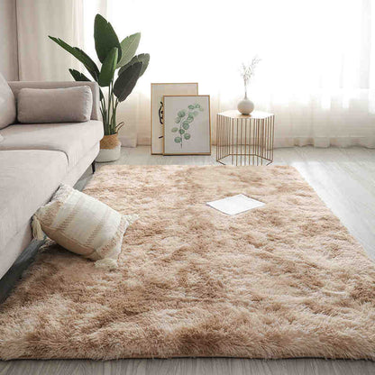 Tie-dye living room rug