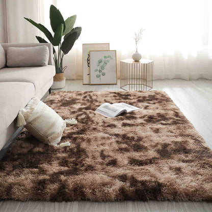 Tie-dye living room rug