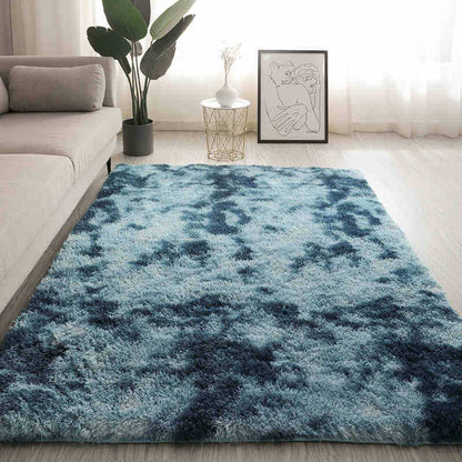 Tie-dye living room rug