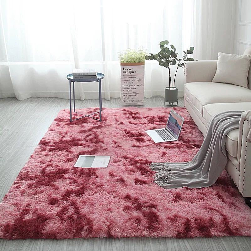 Tie-dye living room rug