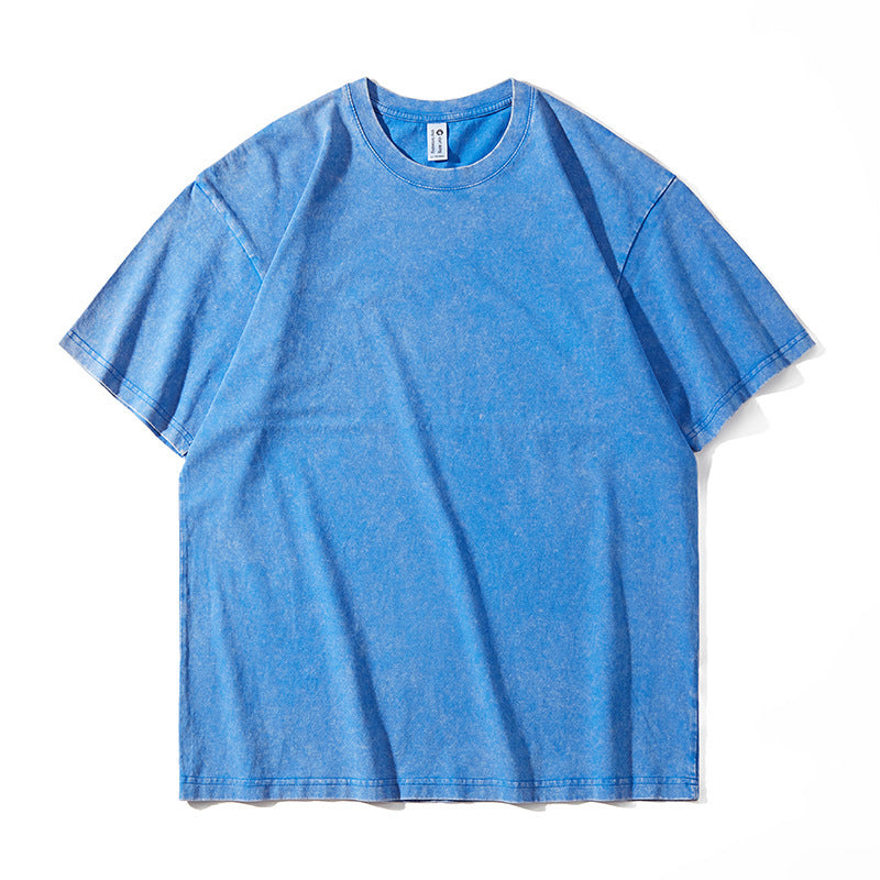 Tie-dye loose short-sleeved top for men