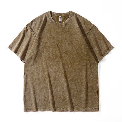 Tie-dye loose short-sleeved top for men
