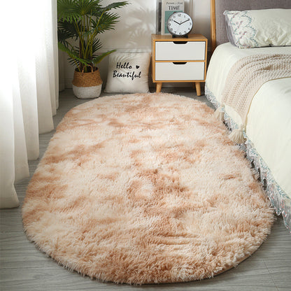 Tie-dye plush rug
