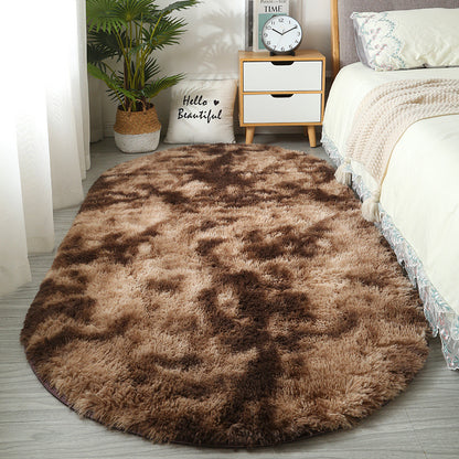 Tie-dye plush rug