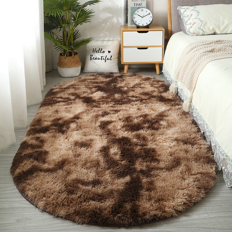 Tie-dye plush rug