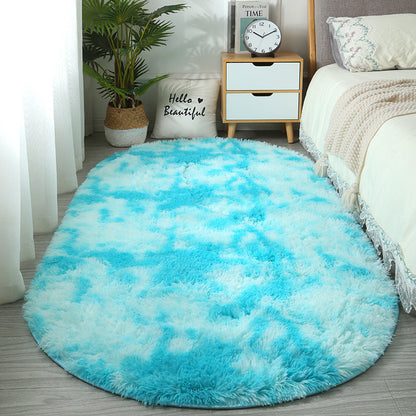 Tie-dye plush rug