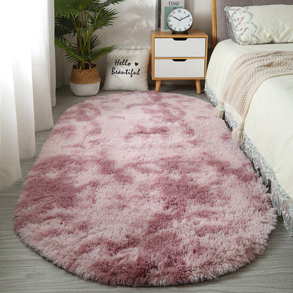 Tie-dye plush rug