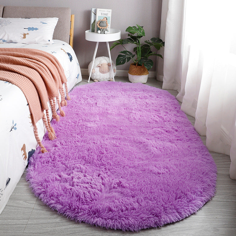 Tie-dye plush rug