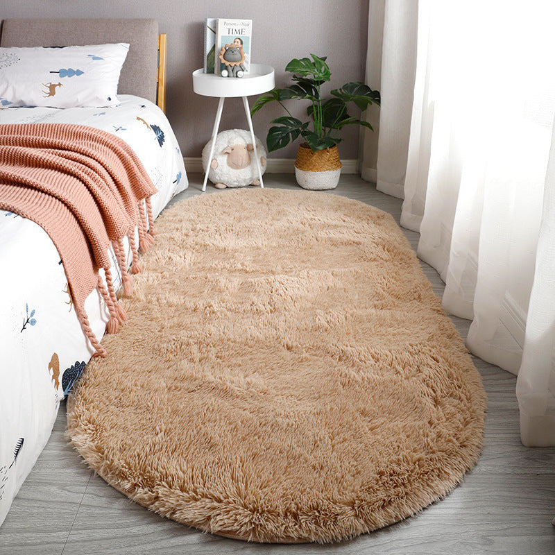 Tie-dye plush rug