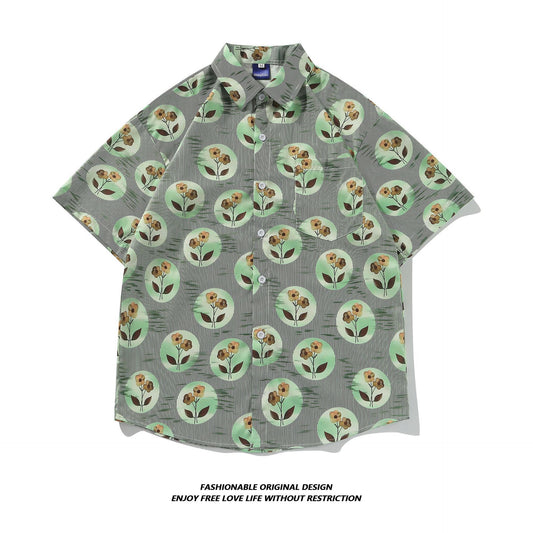 Tie-Dye Shirt Men's Short-Sleeved