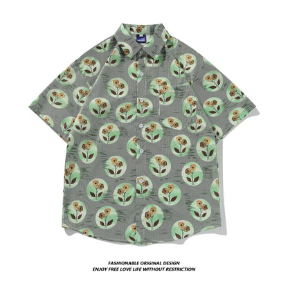 Tie-Dye Shirt Men's Short-Sleeved