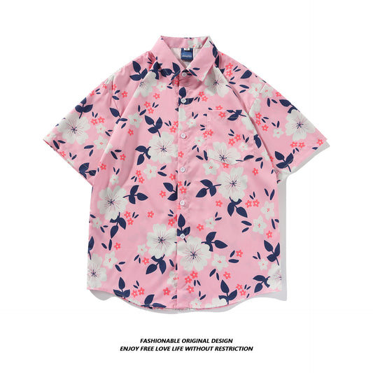 Tie-Dye Shirt Men's Short-Sleeved