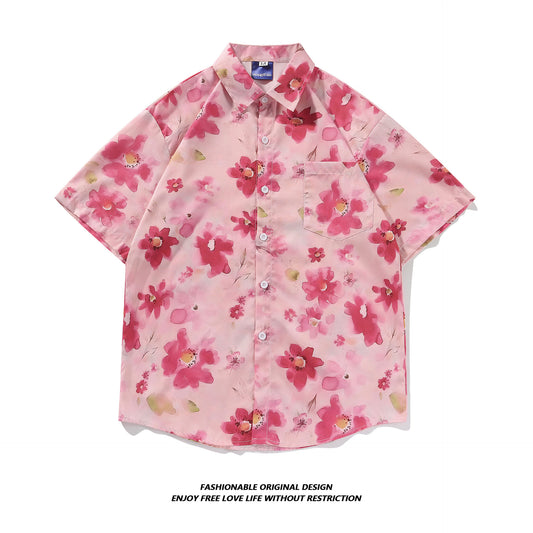Tie-Dye Shirt Men's Short-Sleeved