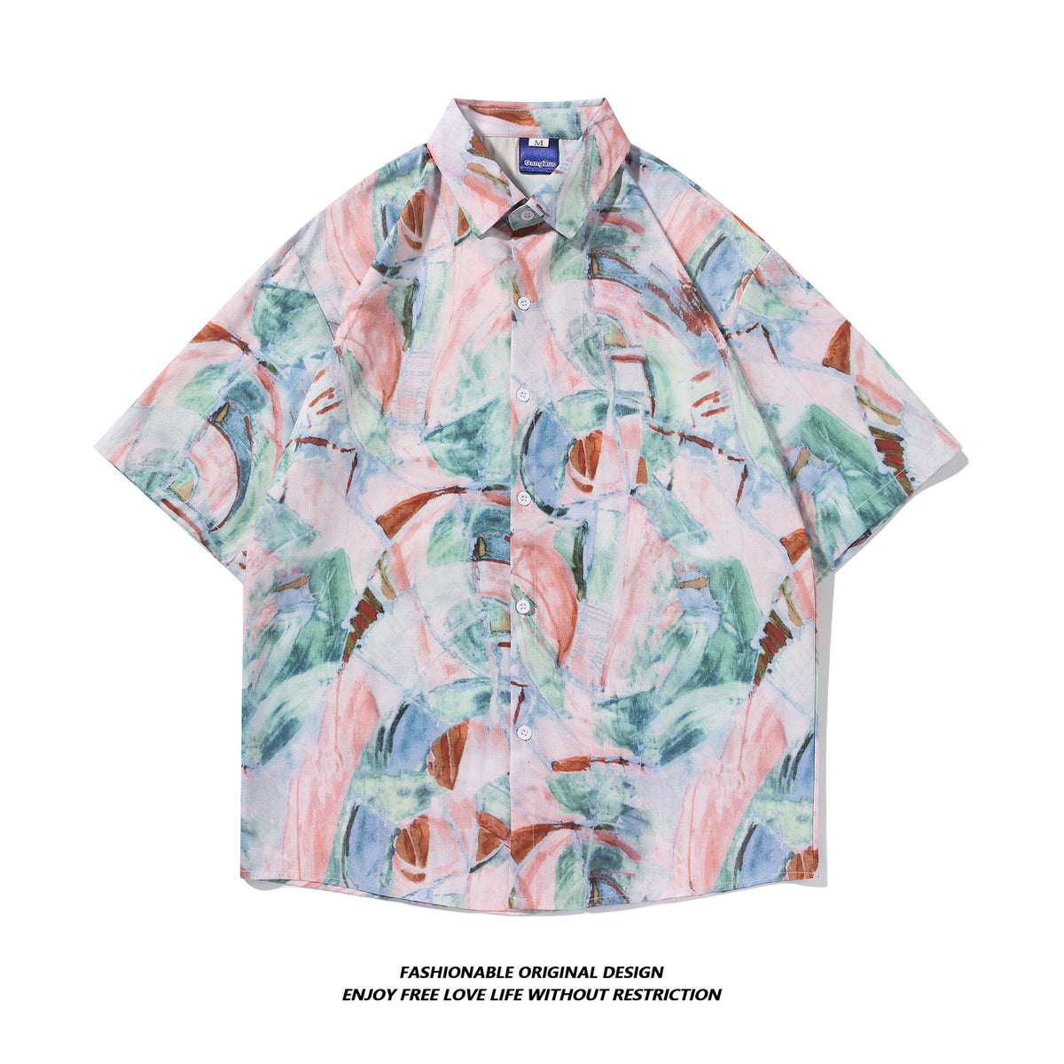 Tie-Dye Shirt Men's Short-Sleeved