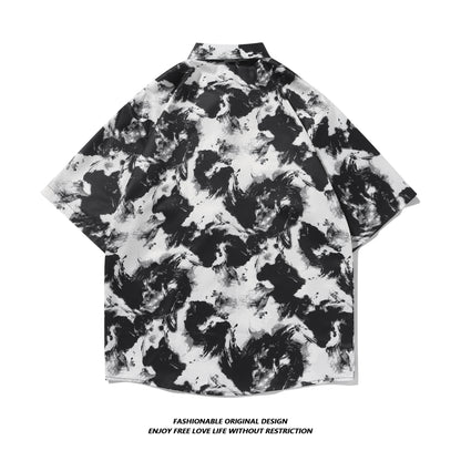 Tie-Dye Shirt Men's Short-Sleeved