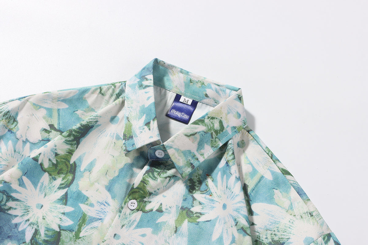 Tie-Dye Shirt Men's Short-Sleeved
