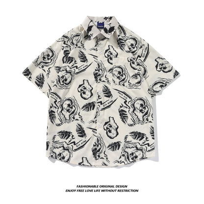 Tie-Dye Shirt Men's Short-Sleeved