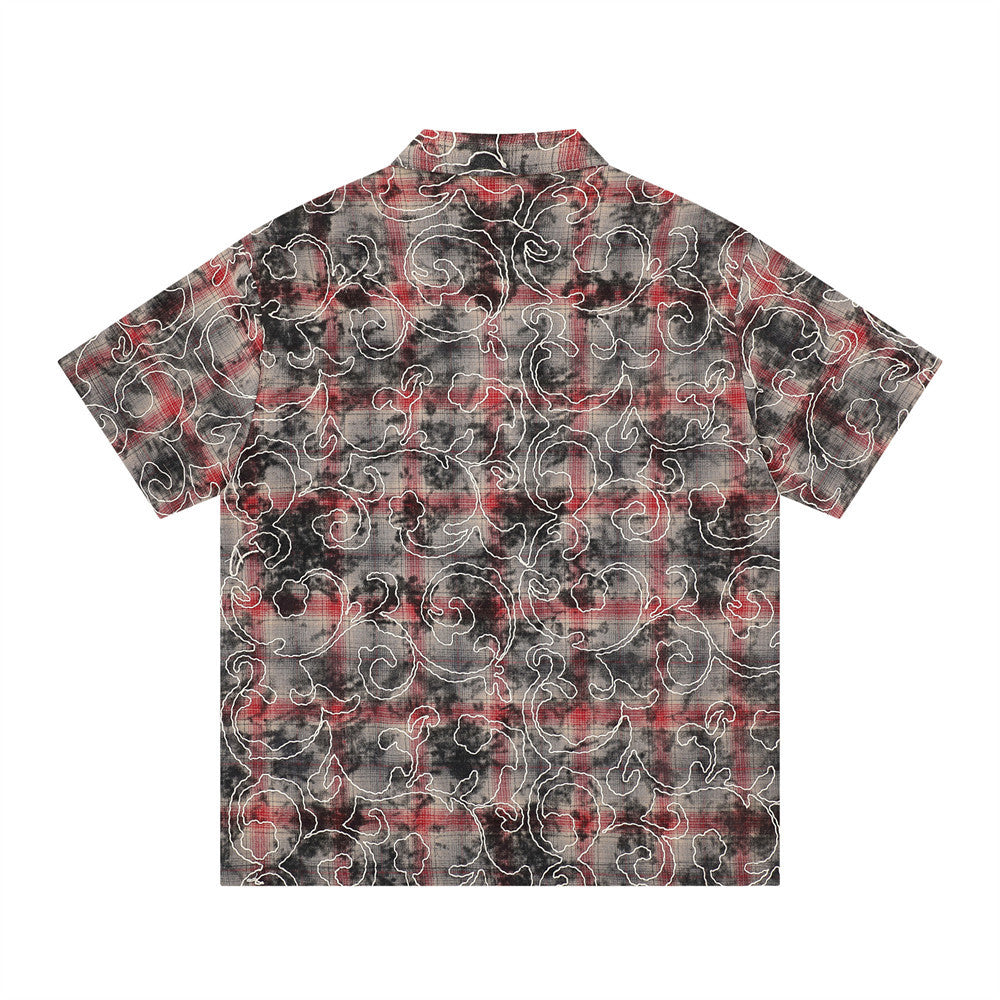 Tie-dye short-sleeve shirt