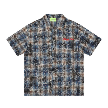Tie-dye short-sleeve shirt